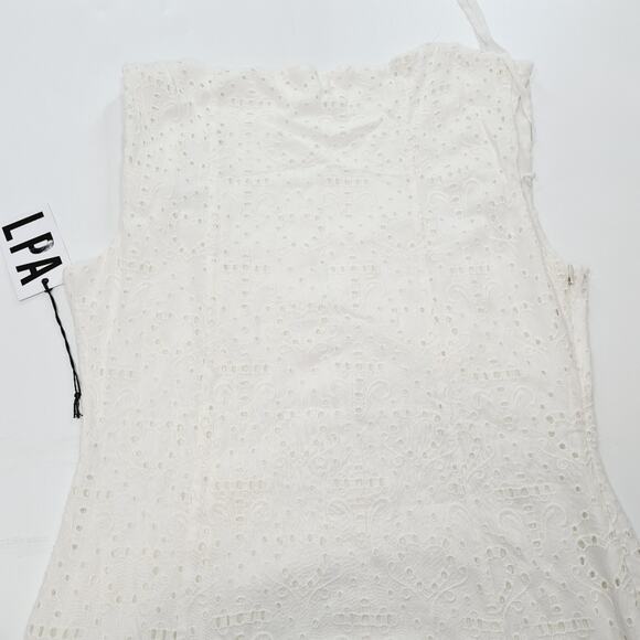 LPA Gabriella Eyelet Maxi Dress in Coconut Milk - Picture 9 of 15